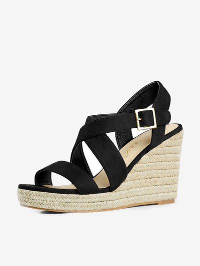 Espadrilles Platform Slingback Wedges Sandals