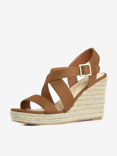 Espadrilles Platform Slingback Wedges Sandals