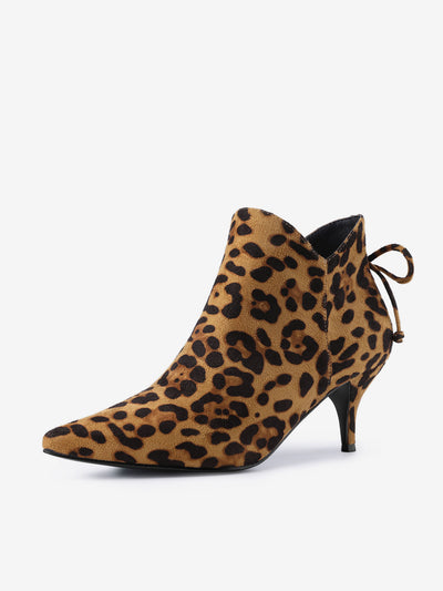 Pointed Toe Kitten Heel Ankle Booties