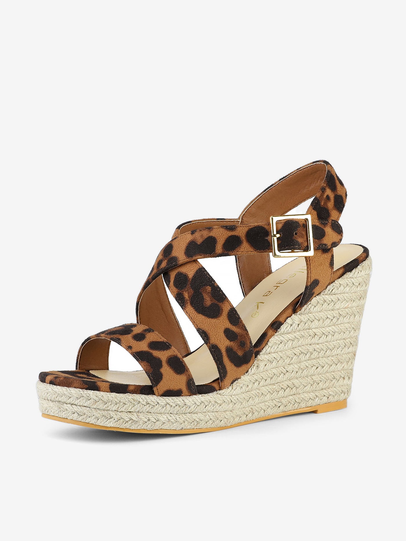 Allegra K Espadrilles Platform Slingback Wedges Sandals