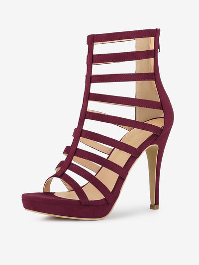 Platform Strappy Gladiator Stiletto Heel Sandals