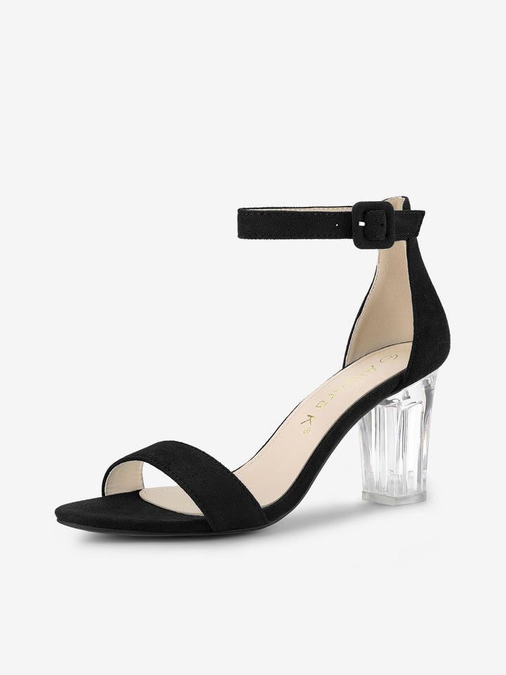 Clear chunky sandals online