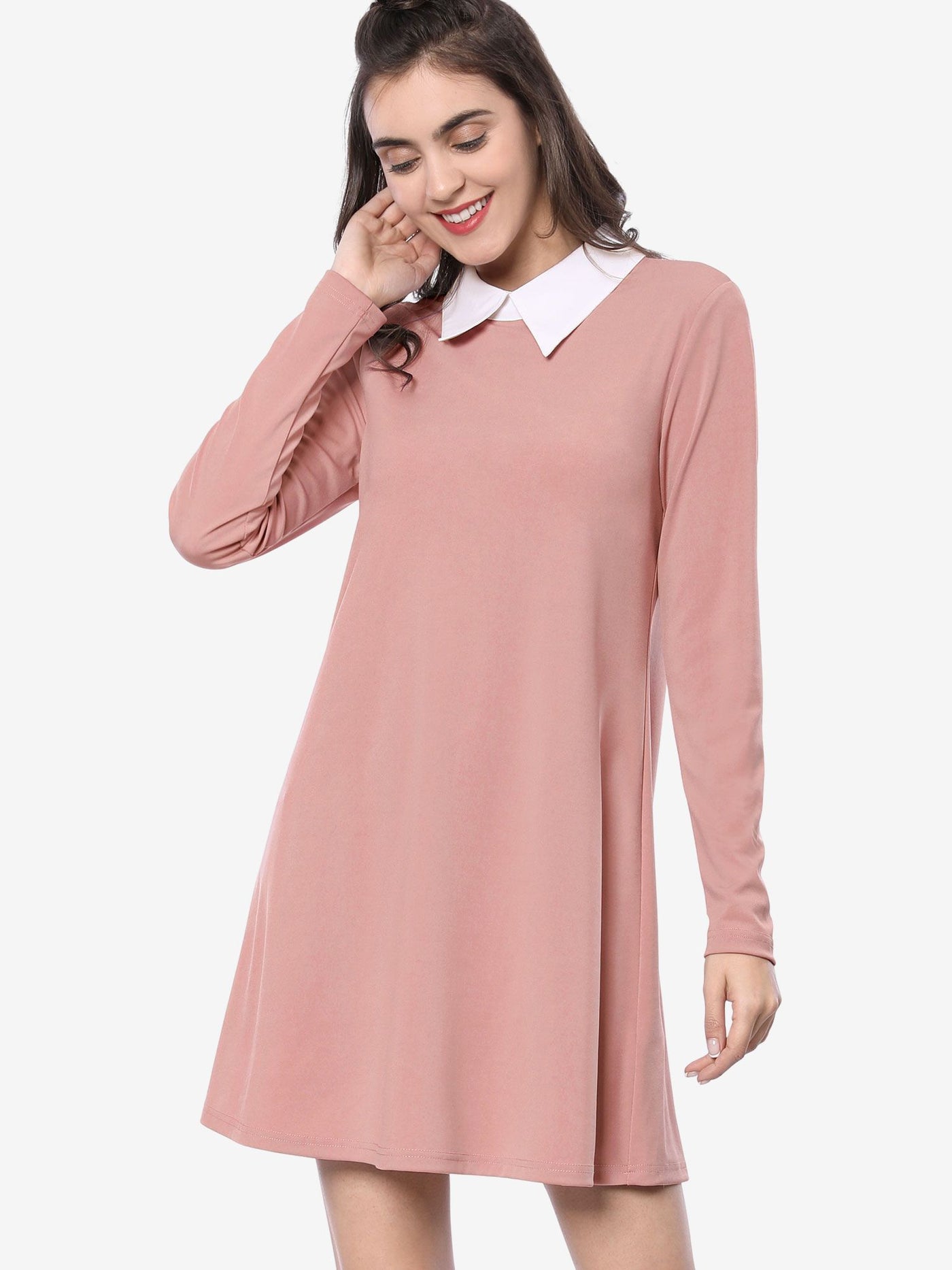 Allegra K A Line Knit Holiday Long Sleeve Above The Knee Dress