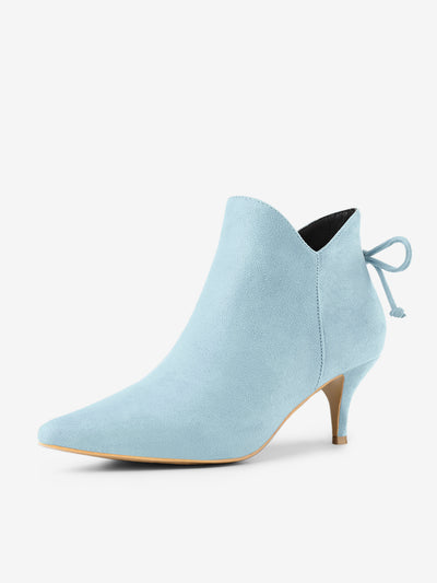 Pointed Toe Kitten Heel Ankle Booties