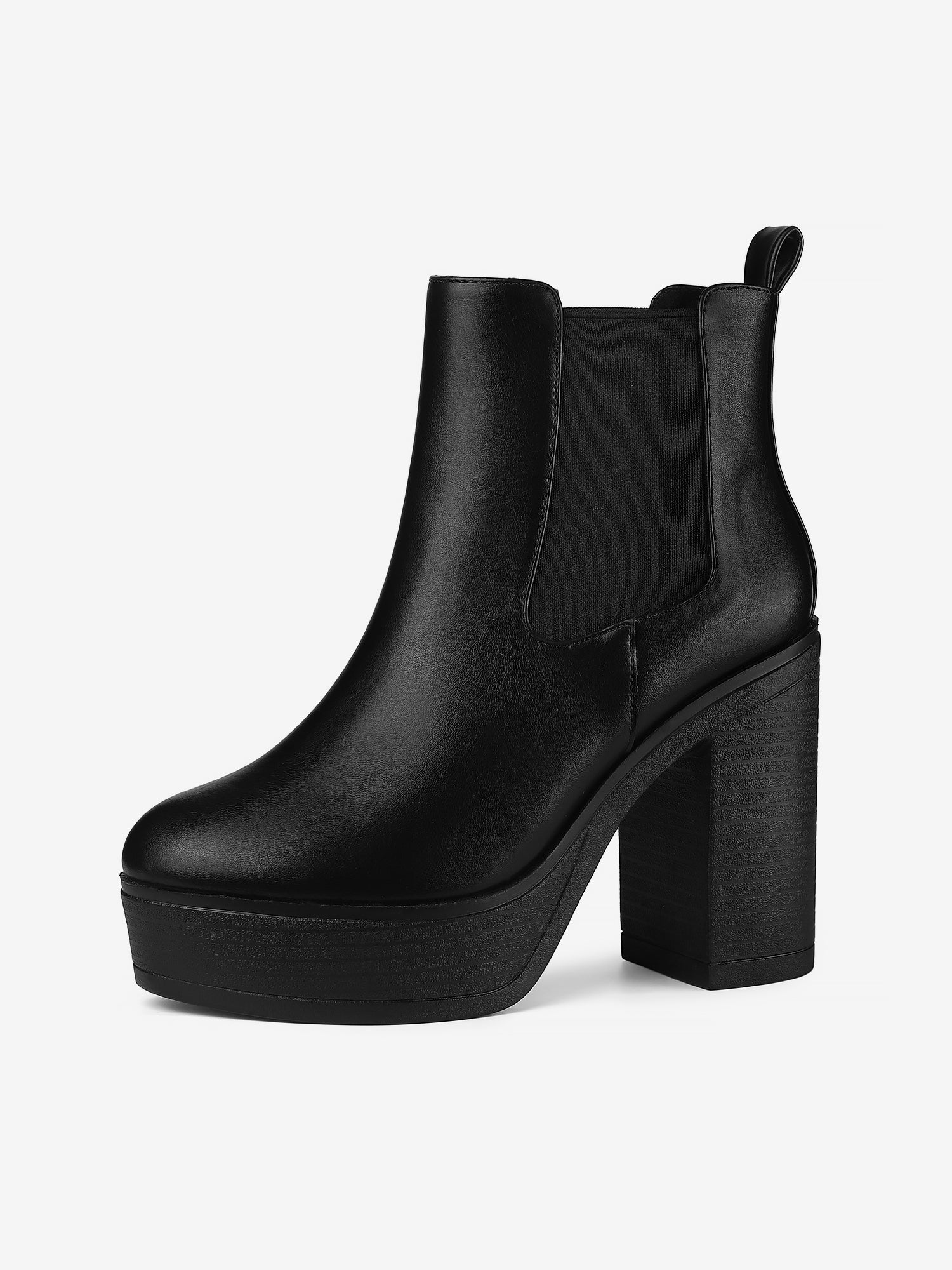 Platform Chunky High Heel Chelsea Ankle Boots