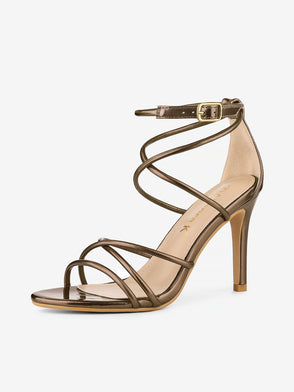 Elegant Open Toe Strappy Strap Stiletto Heel Sandals