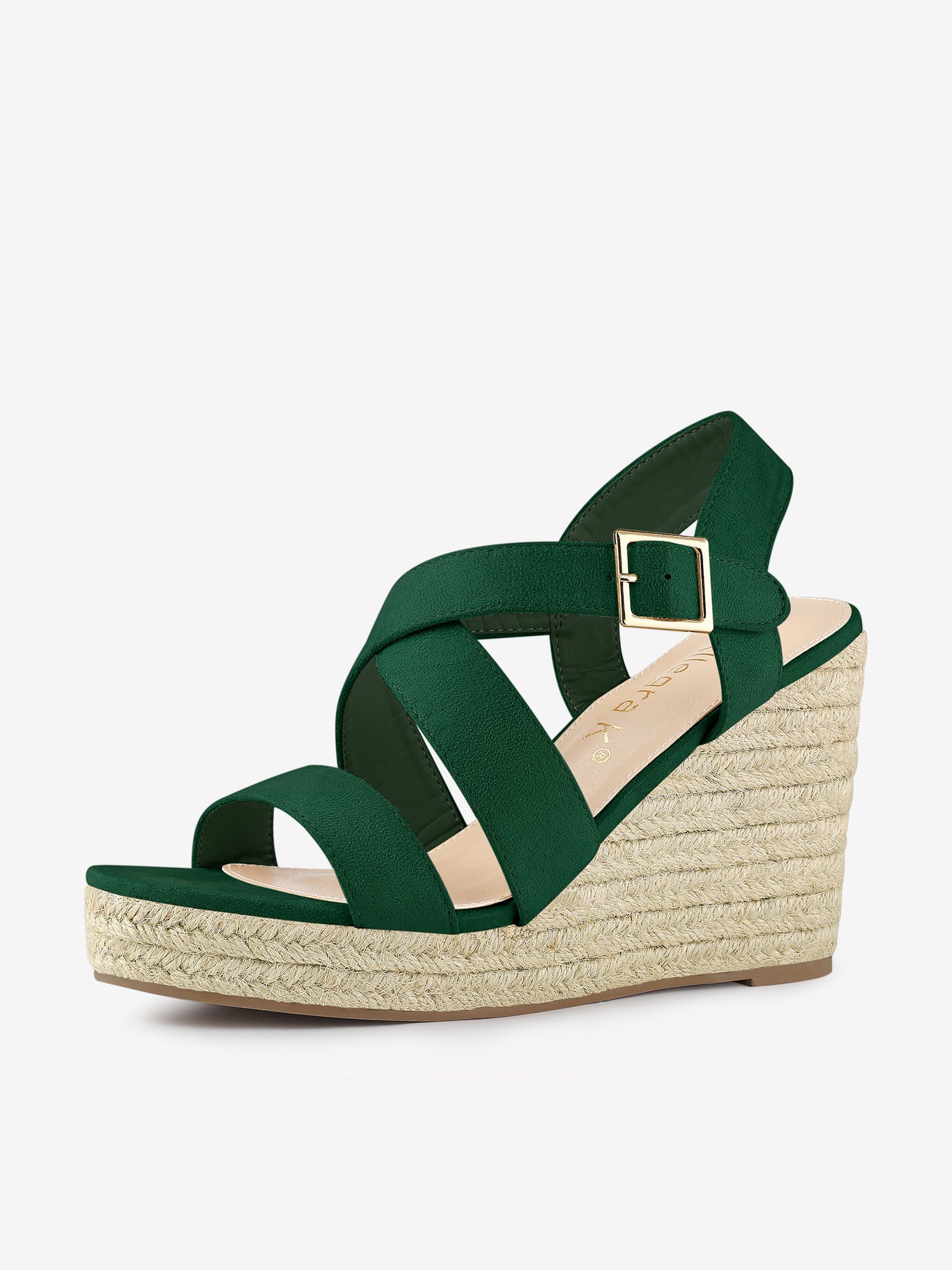 Allegra K Espadrilles Platform Slingback Wedges Sandals