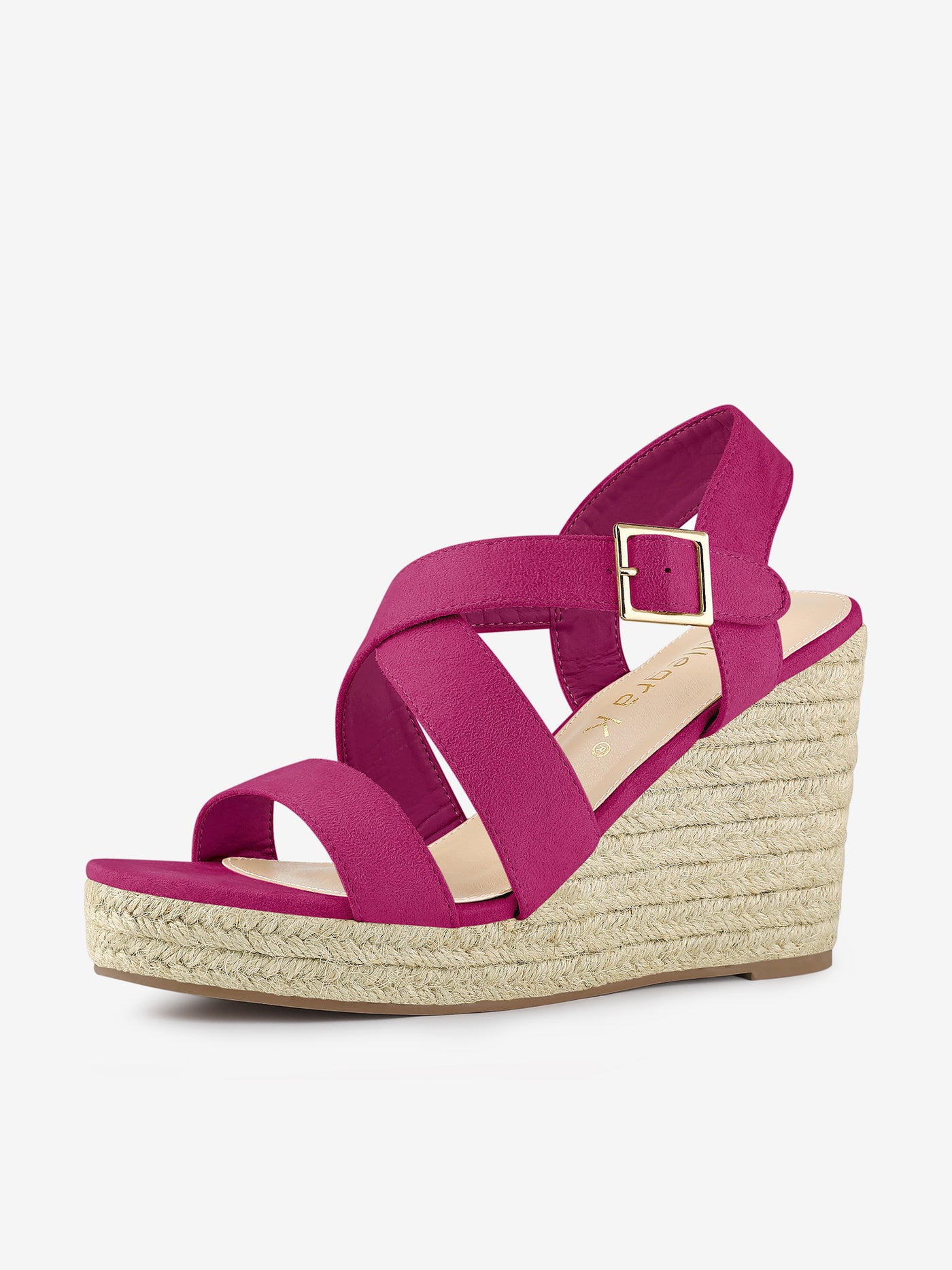 Allegra K Espadrilles Platform Slingback Wedges Sandals