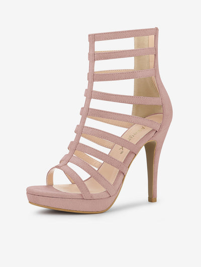 Platform Strappy Gladiator Stiletto Heel Sandals