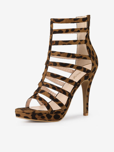 Platform Strappy Gladiator Stiletto Heel Sandals