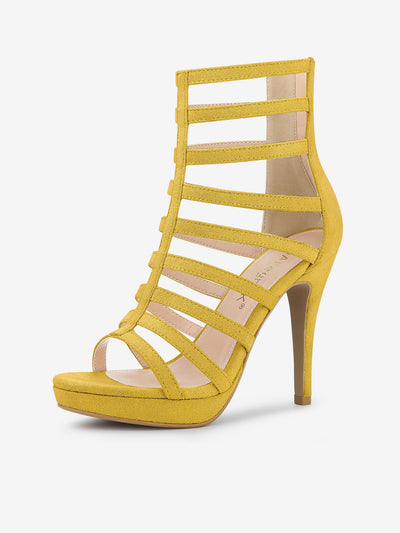 Platform Strappy Gladiator Stiletto Heel Sandals