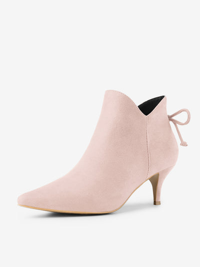 Pointed Toe Kitten Heel Ankle Booties