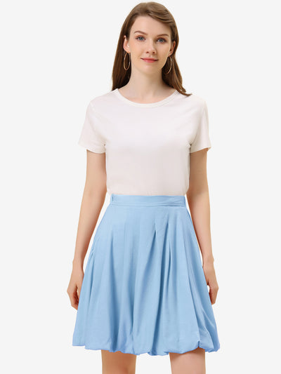 Detachable Strap A-Line Bubble Suspender Skirt