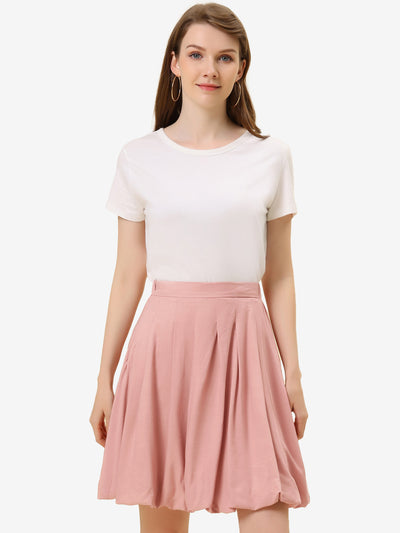 Detachable Strap A-Line Bubble Suspender Skirt