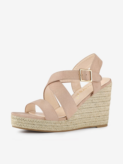 Espadrilles Platform Slingback Wedges Sandals