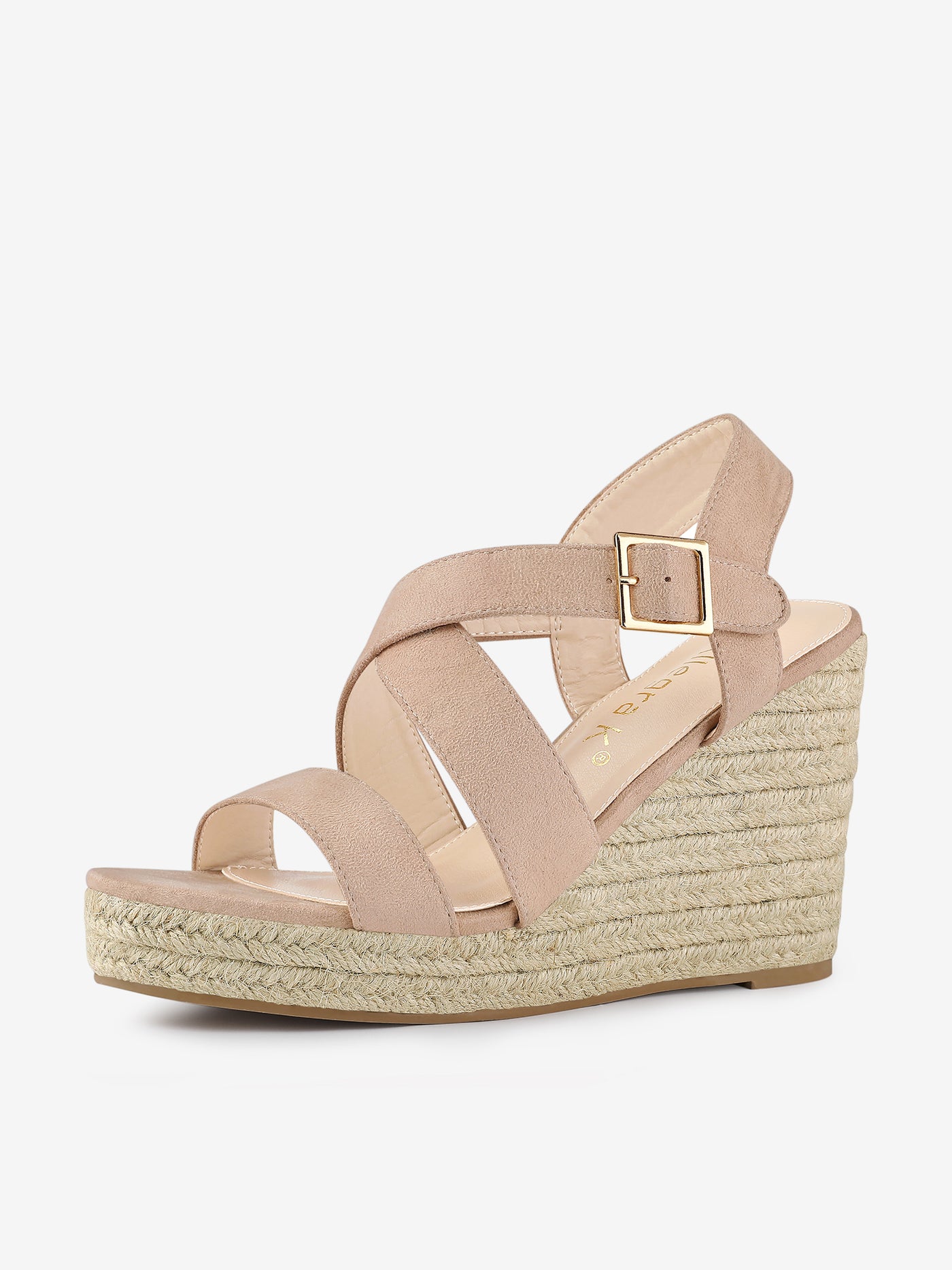 Allegra K Espadrilles Platform Slingback Wedges Sandals