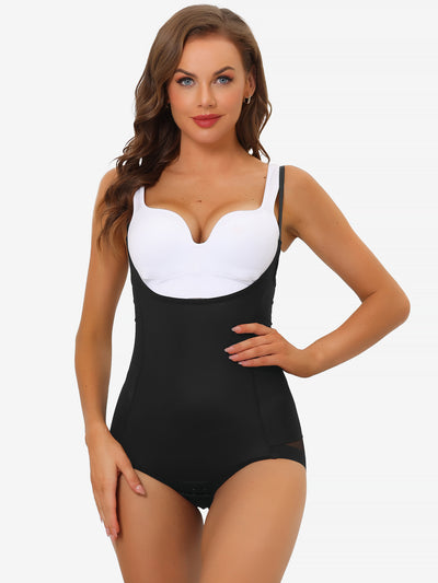 Allegra K Mesh Tummy Control Full Shapewear Slimming Sculpting Bodysuit