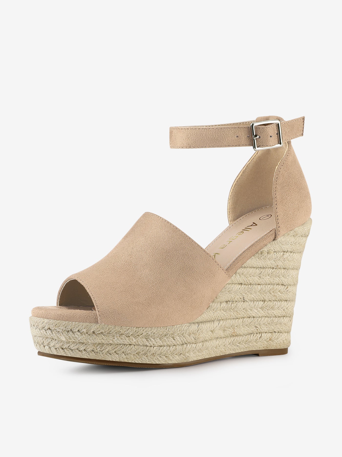 Allegra K Espadrilles Platform Heel Wedges Sandals