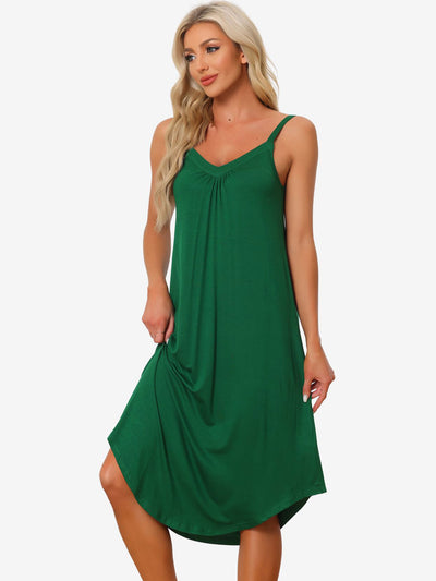 Spaghetti Strap Cami Nightdress Lounge Pajama Dress Nightgown