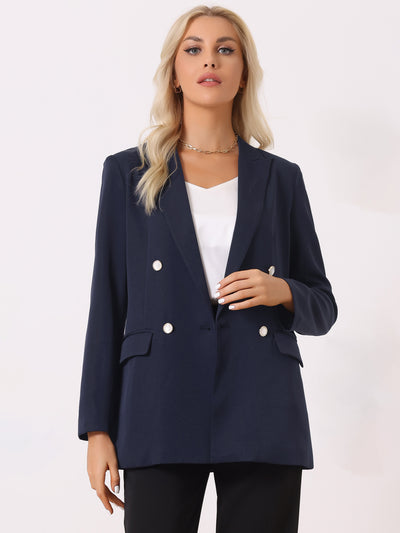 Lapel Collar Dressy Casual Work Office Business Blazer