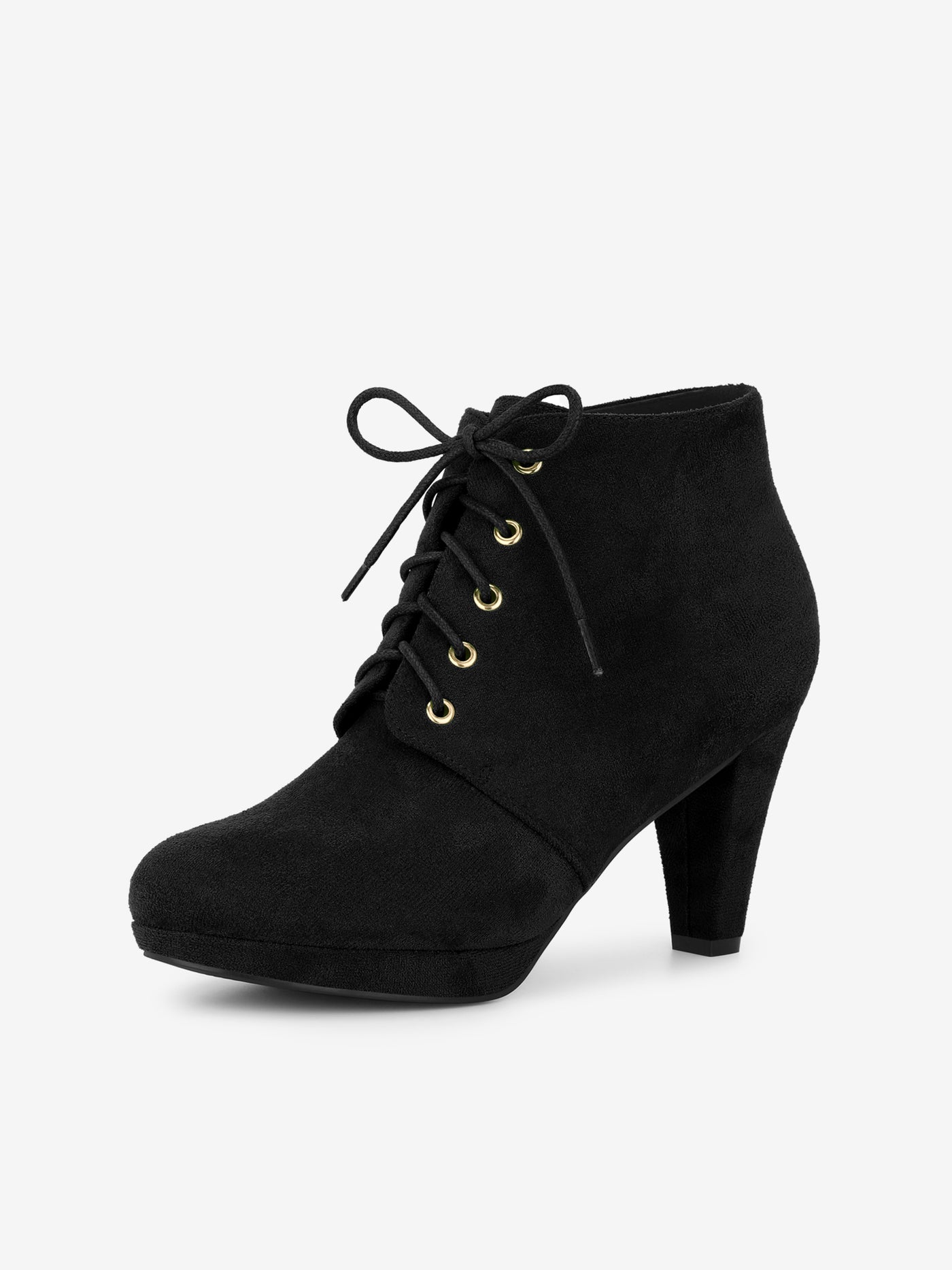 Allegra K Women's Lace Up Platform Chunky Heels Ankle Booties