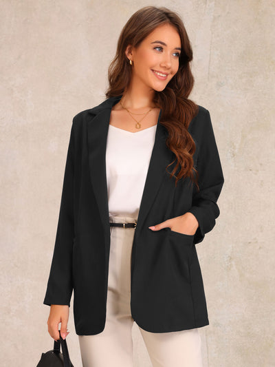 Single Breasted Long Sleeve Office Casual Blazer Jacket