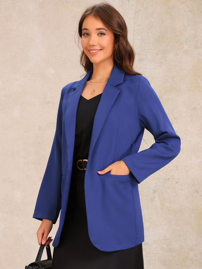 Single Breasted Long Sleeve Office Casual Blazer Jacket