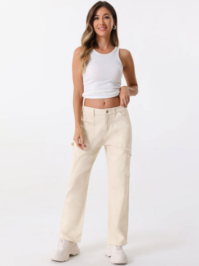 Allegra K High Waist Baggy Y2K Street Casual Cargo Pants