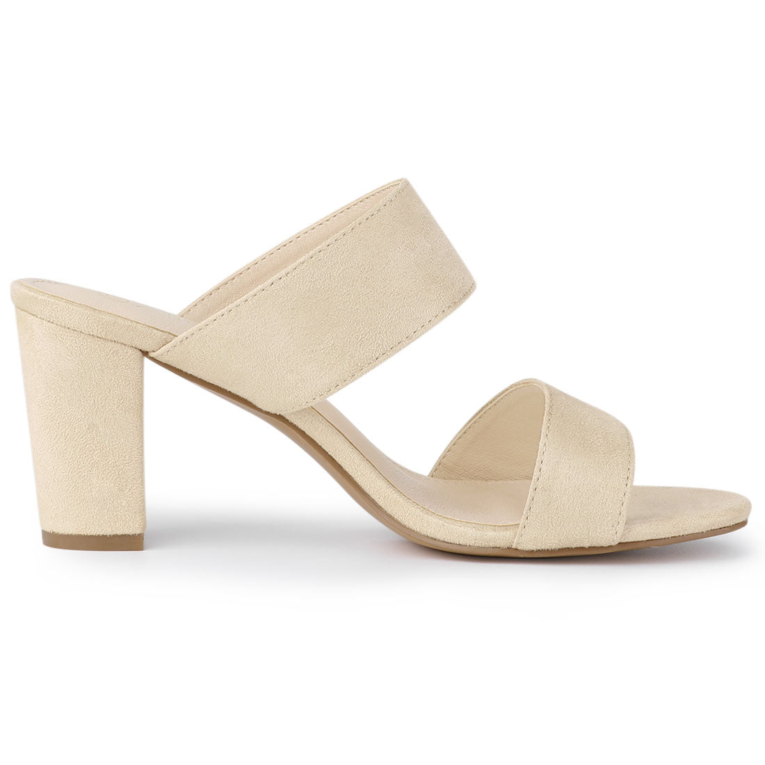 Allegra K Opened Toe Block Heel Slide Sandals