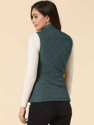 Stand Collar Lightweight Gilet Quilted Zipper Vest