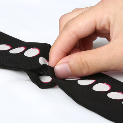 Polka Dots Stripe Heart Print Skinny Scarf Double-Sided Neckerchief
