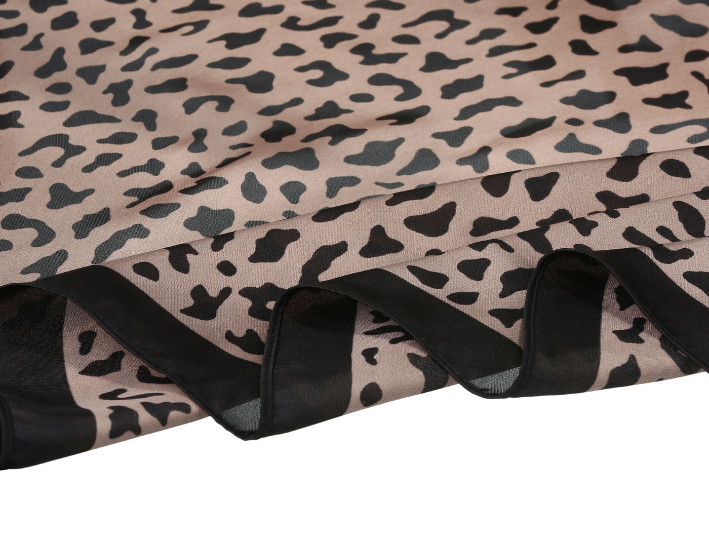 Allegra K 70cm Animal Leopard Print Silk Square Scarf Kerchief Bandana