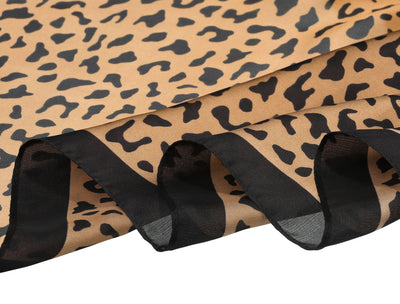 70cm Animal Leopard Print Silk Square Scarf Kerchief Bandana
