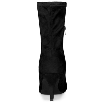 Pointy Toe Stretch Sock Stiletto Heel Ankle Boots