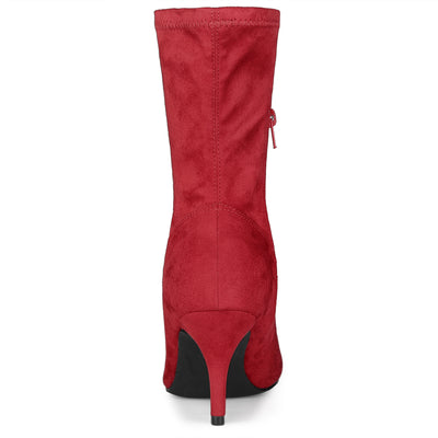 Pointy Toe Stretch Sock Stiletto Heel Ankle Boots