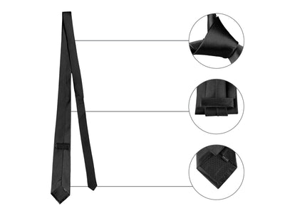 Self Tied Neck Solid Wide Plain Classic Formal Prom Necktie