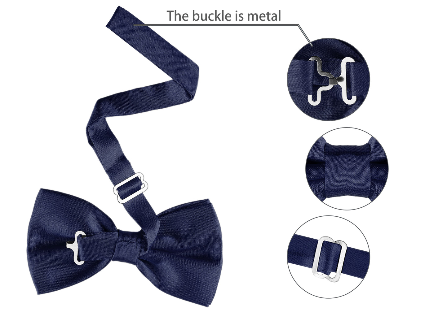 Allegra K Pre-tied Solid Adjustable Bowtie Classic Tuxedo Wedding Bow Ties