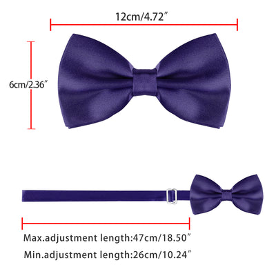 Pre-tied Solid Adjustable Bowtie Classic Tuxedo Wedding Bow Ties