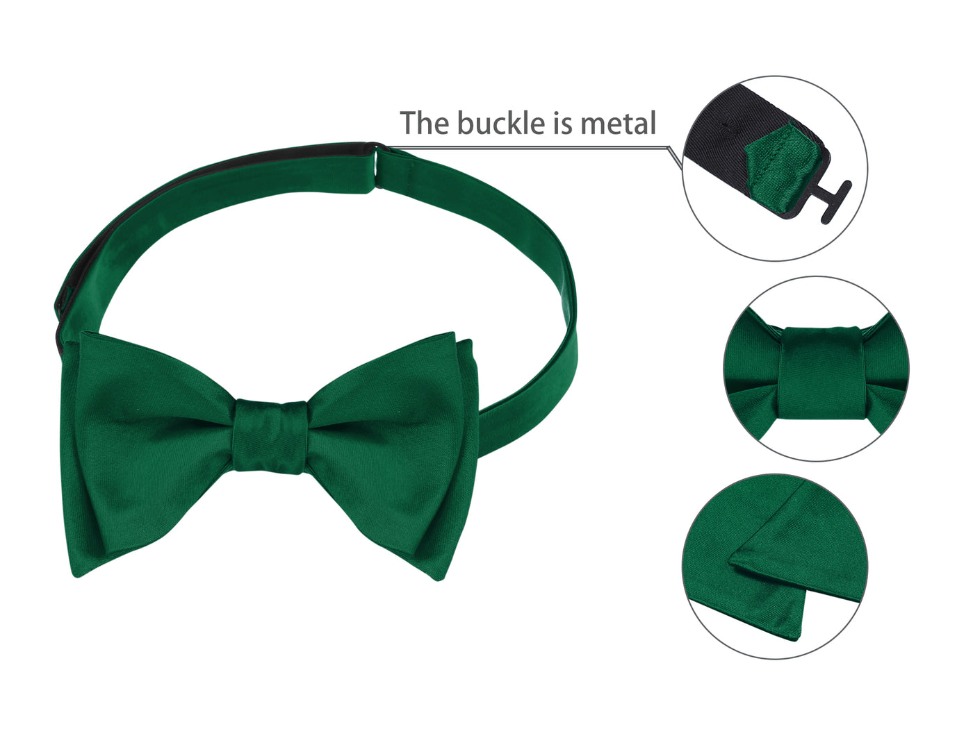 Allegra K Solid Color Self-tied for Formal Wedding Party Tuxedo Bow Ties