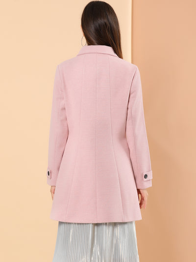 Peter Pan Collar Single Breasted Overcoat Winter Pea Coat