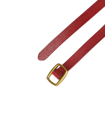 Adjustable Skinny Leather Narrow Belt Minimalism Waist Strap