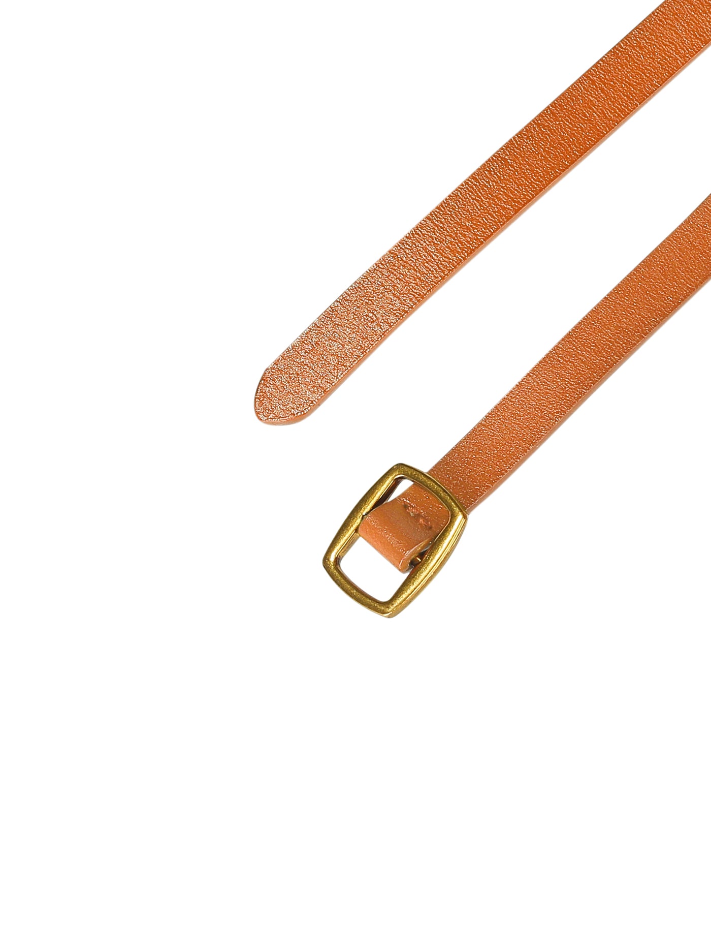 Allegra K Adjustable Skinny Leather Narrow Belt Minimalism Waist Strap