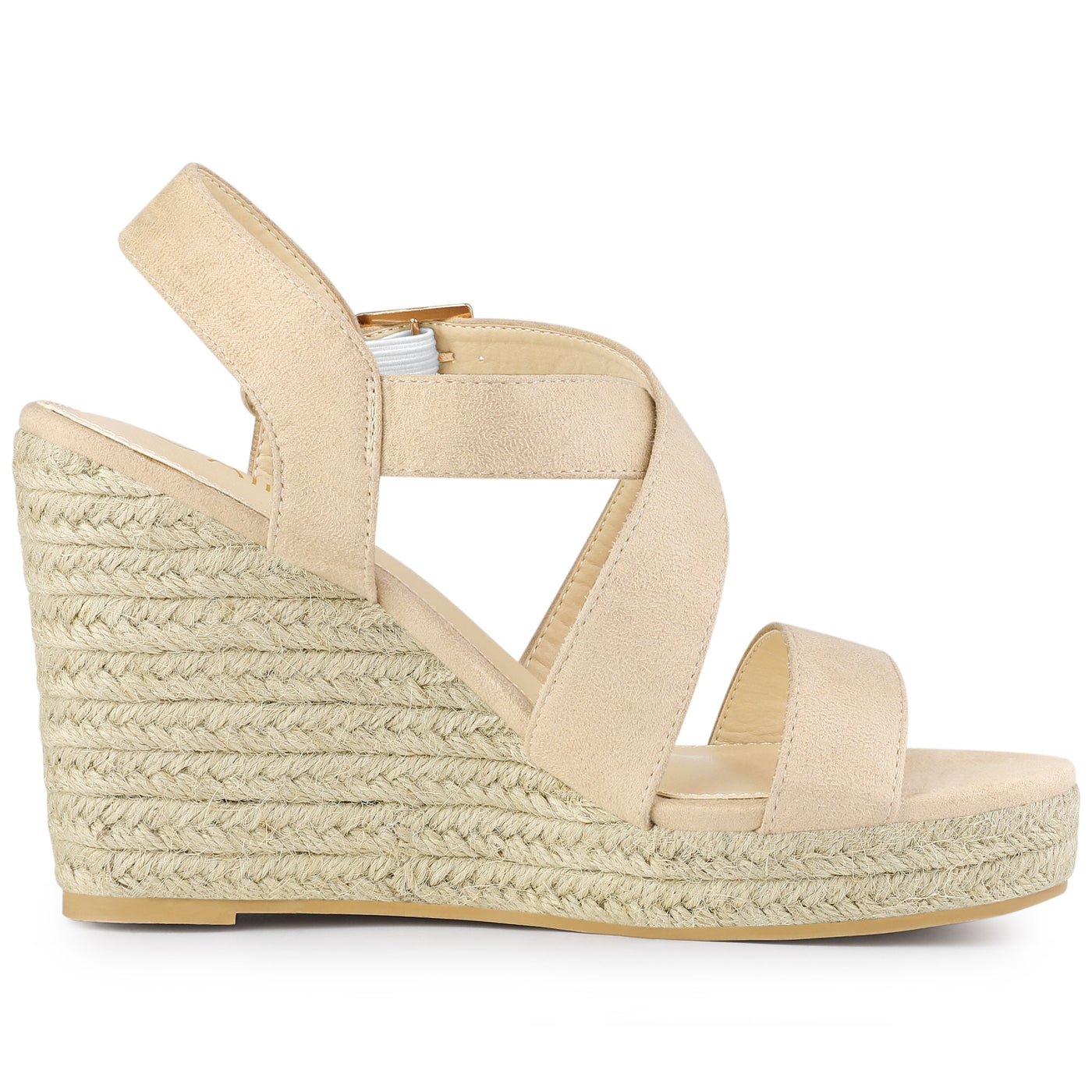 Allegra K Espadrilles Platform Slingback Wedges Sandals