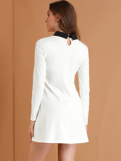 A Line Knit Holiday Long Sleeve Above The Knee Dress
