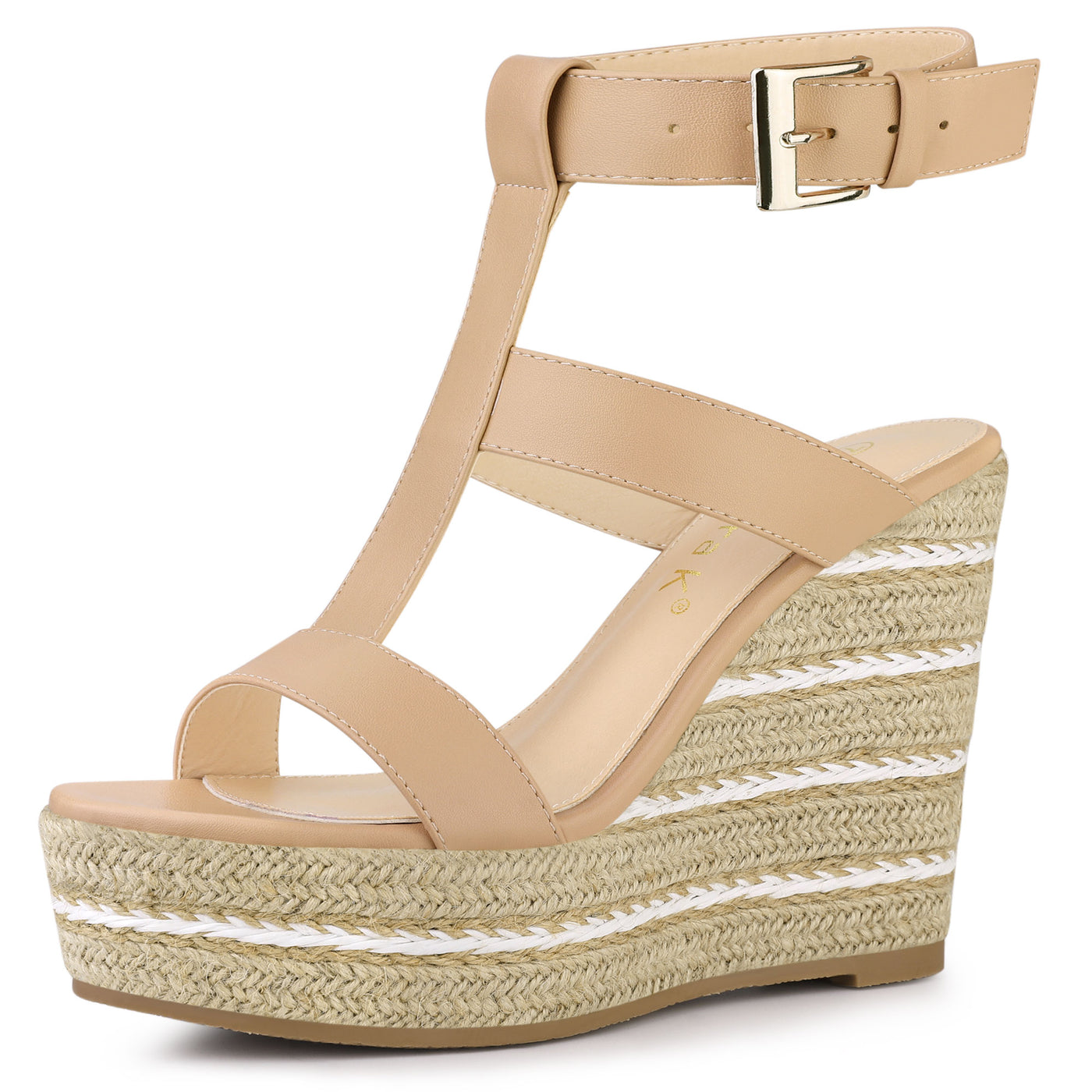 Allegra K Espadrille Strappy Platform Wedges Sandals