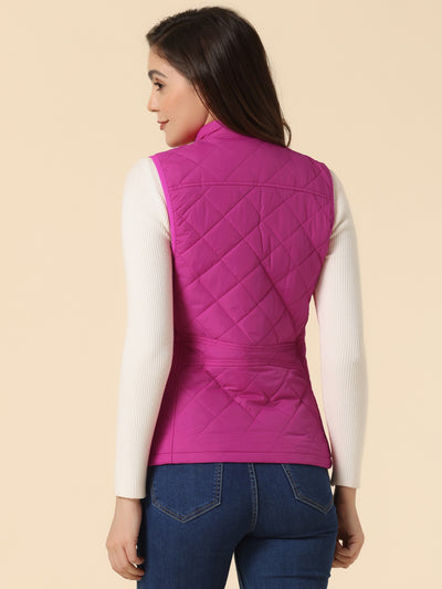 Stand Collar Lightweight Gilet Quilted Zipper Vest