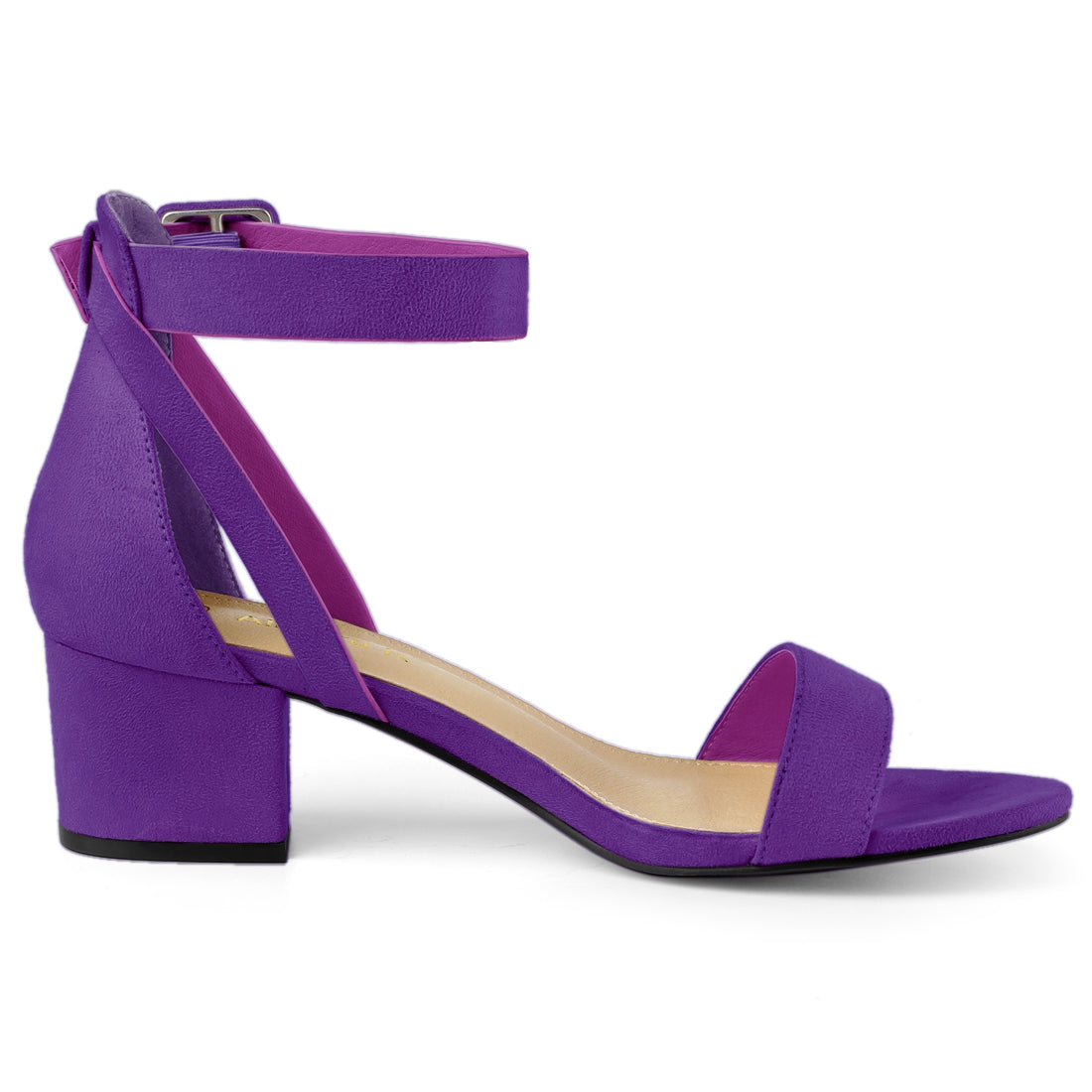 Purple Metallic Gem-Encrusted Heeled Sandals - CHARLES & KEITH US