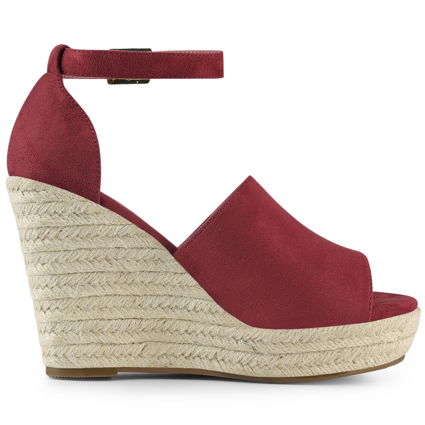 Allegra K Espadrilles Platform Heel Wedges Sandals