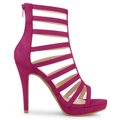 Platform Strappy Gladiator Stiletto Heel Sandals