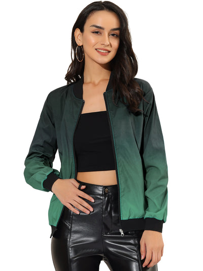 Windbreaker Pockets Casual Lightweight Zip Up Bomber Jacket